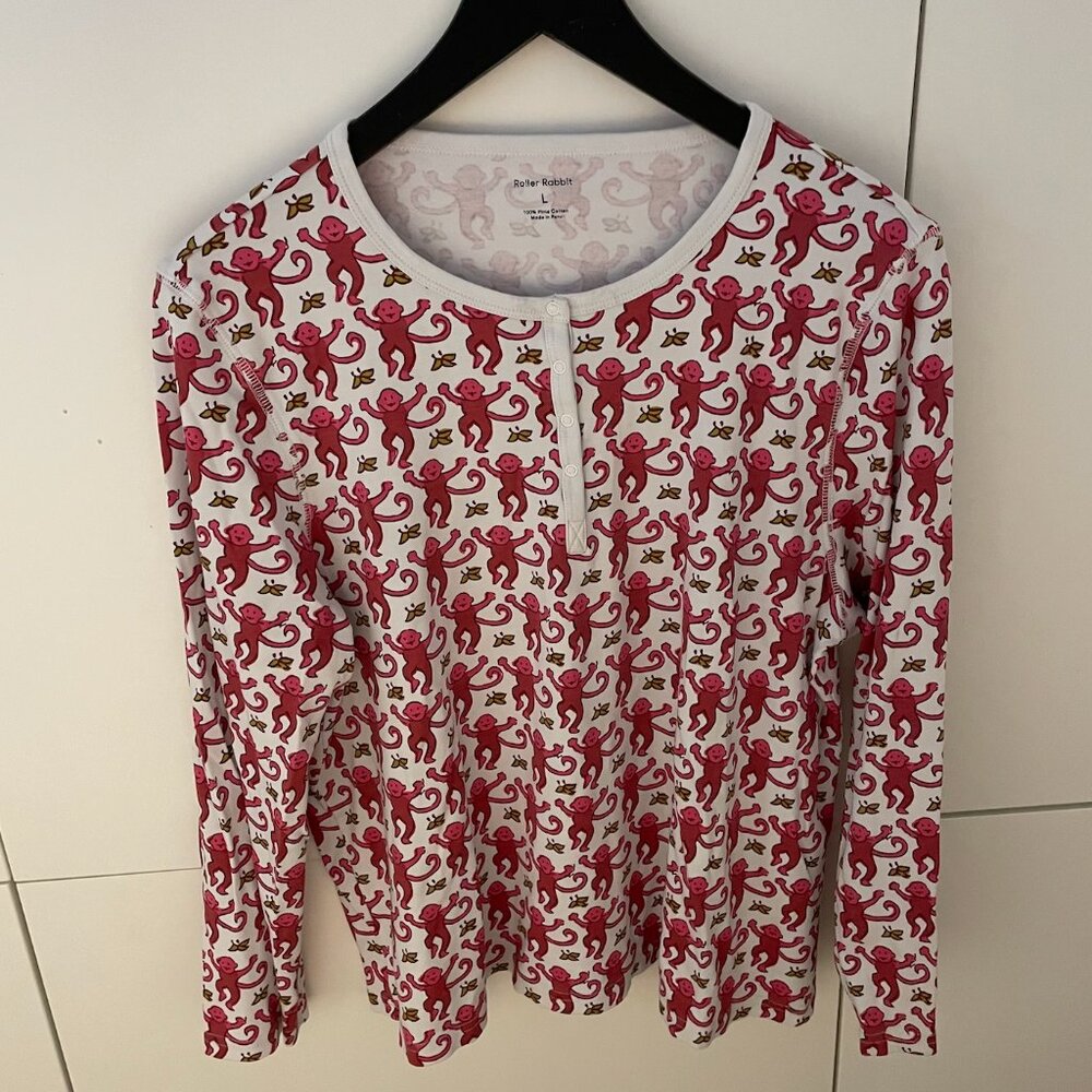 Roller Rabbit - Monkey Pajama Top - Pink